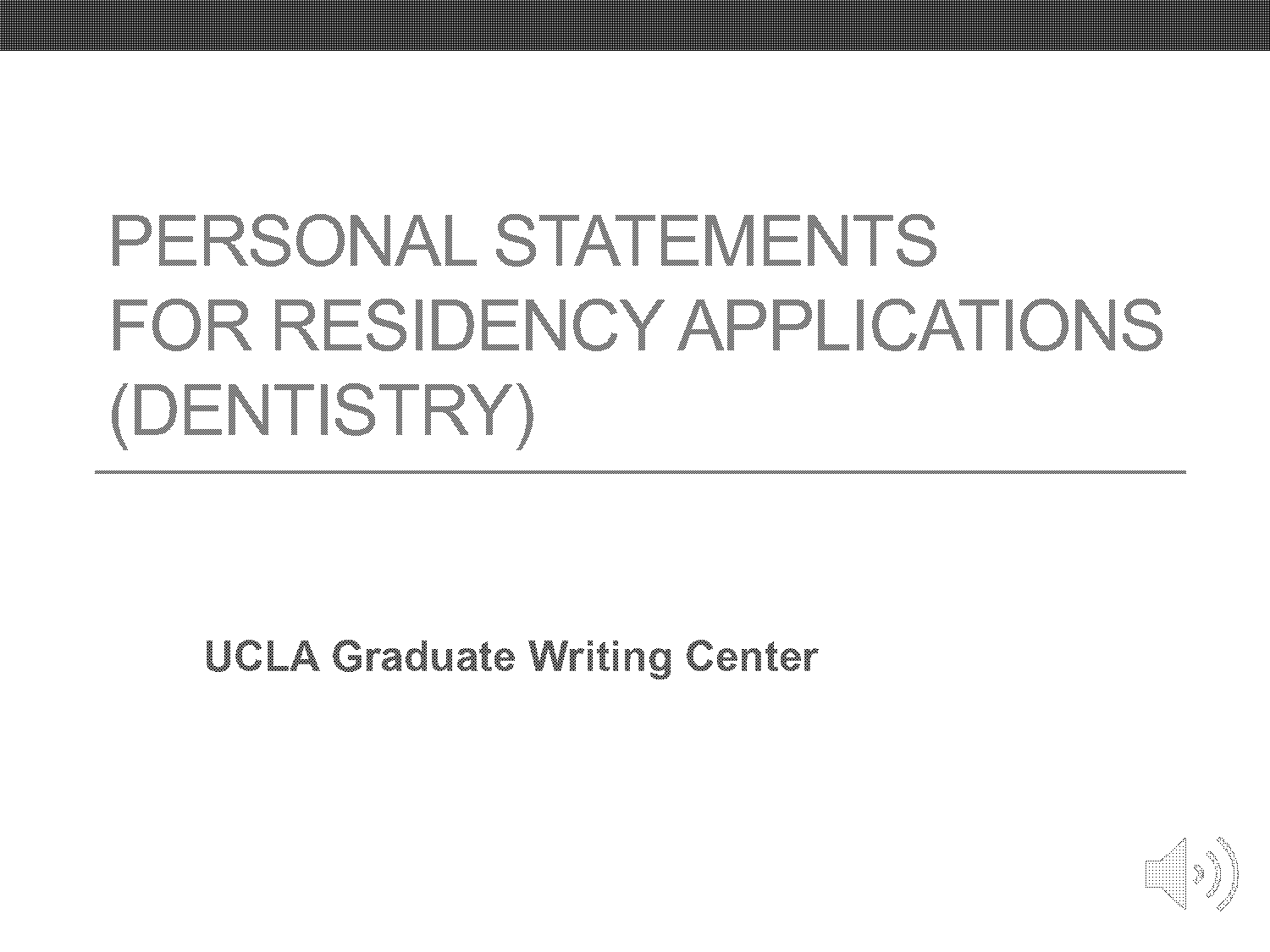 dentistry personal statement introduction